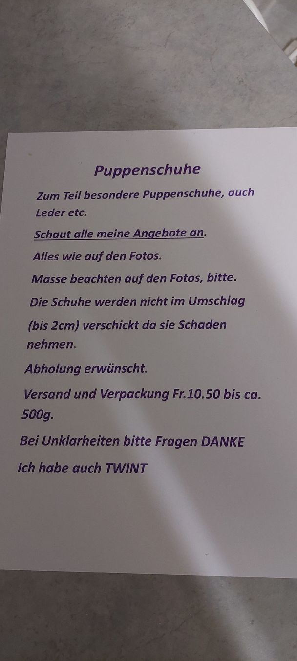 Heidi ott Puppen: neue ungebrauchte  Puppenschuhe – Neu (gemäss Beschreibung) aus Muri AG von nindo1 1