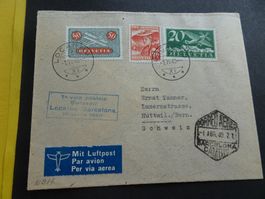 1.IV.40., 1. VOLO POSTLE LOCARNO/BARCELONA; CORREO AEREO