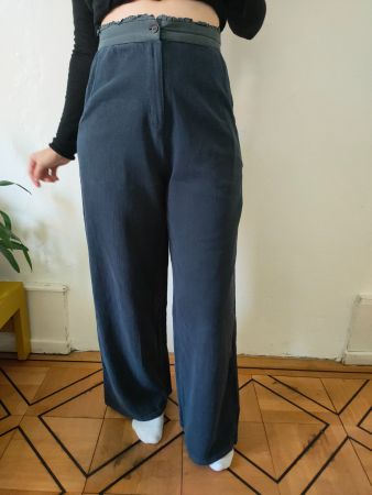 Pantalon taille haute large – Vintage Poesy