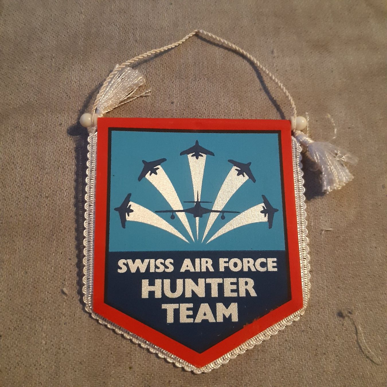 Ansichtskarten: Wimpel Swiss Hunter Team Schweizer Luftwaffe – Gebraucht aus Giffers von attila07