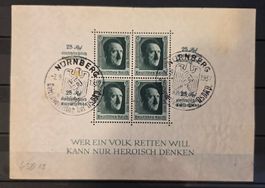Deutsches Reich 1937 Block 9 Reichsparteitag gestempelt