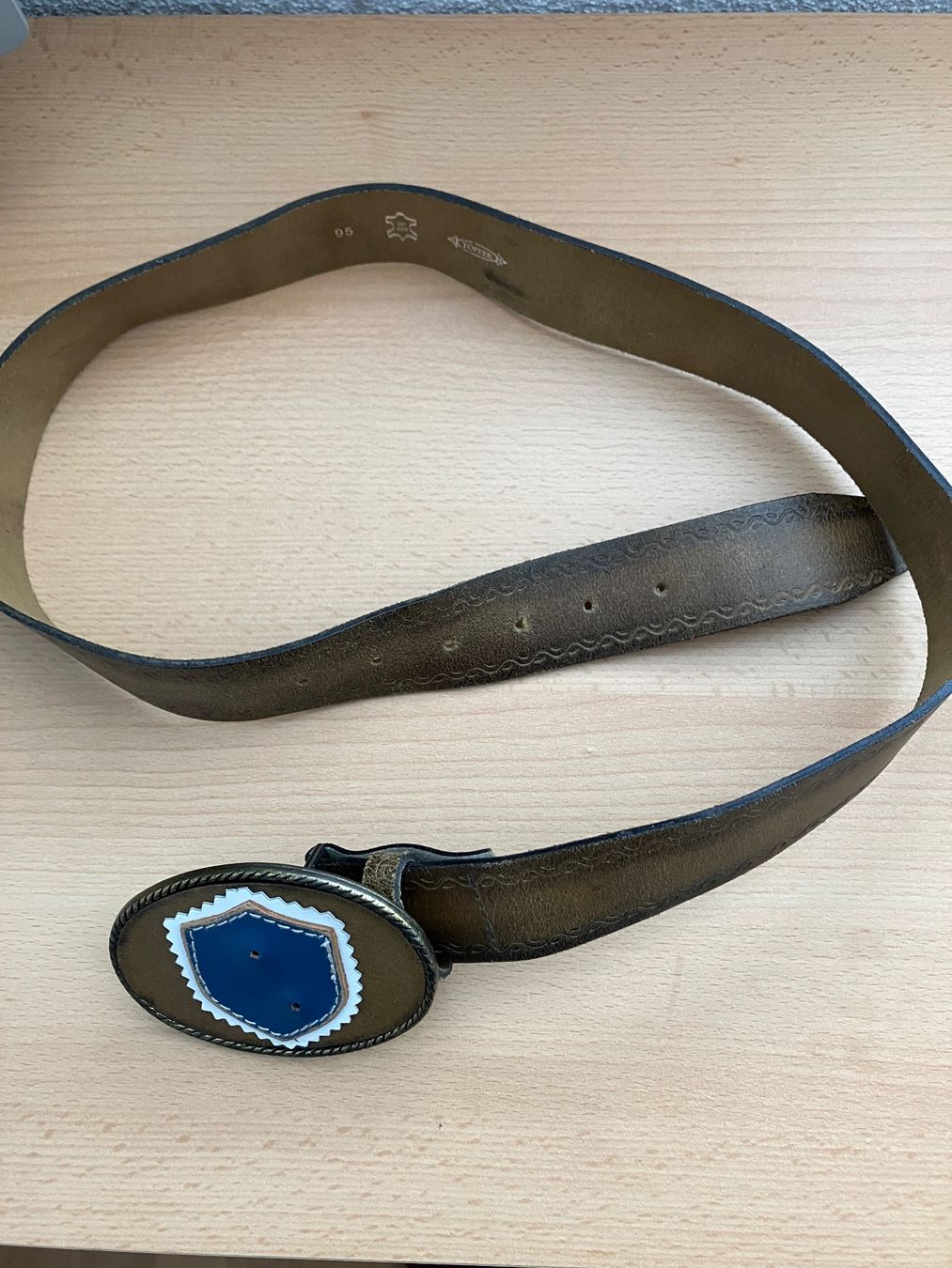 Gürtel: Töpfer Ledergürtel, braun, Gr. 95 – Gebraucht aus Diepoldsau von mabeapt 1
