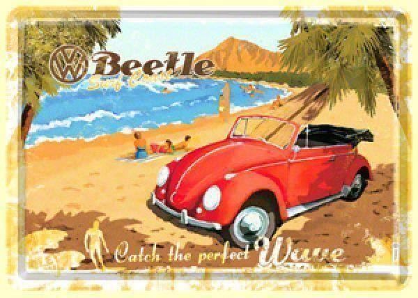 Insegne: Blechschild - VW Beetle Ready for the... – Nuovo e nell'imballaggio originale da Ennetbürgen venduto da open24shop