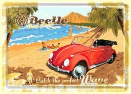Blechschild - VW Beetle Ready for the...
