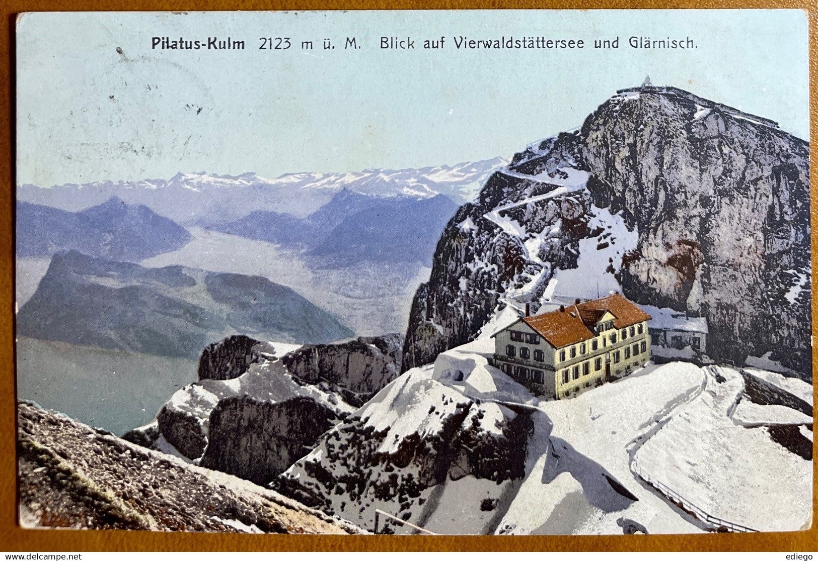 Cartoline postali: Pilatus - Kulm 1908 – Usato da Lutry venduto da Ediego