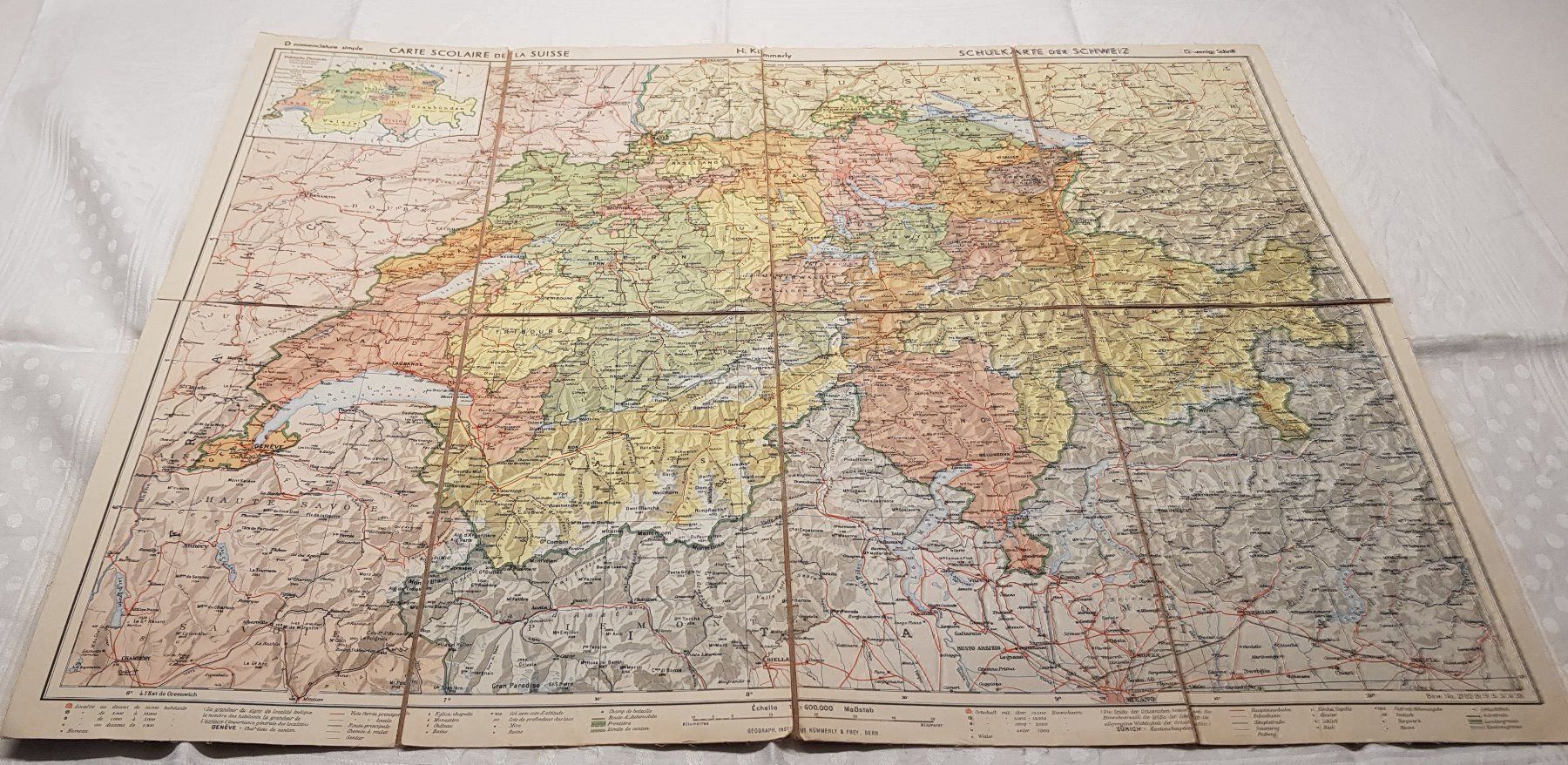Landkarten & Atlanten: Alte Schulkarte ca.1930 – Gebraucht aus Winterthur von ursin0718 2