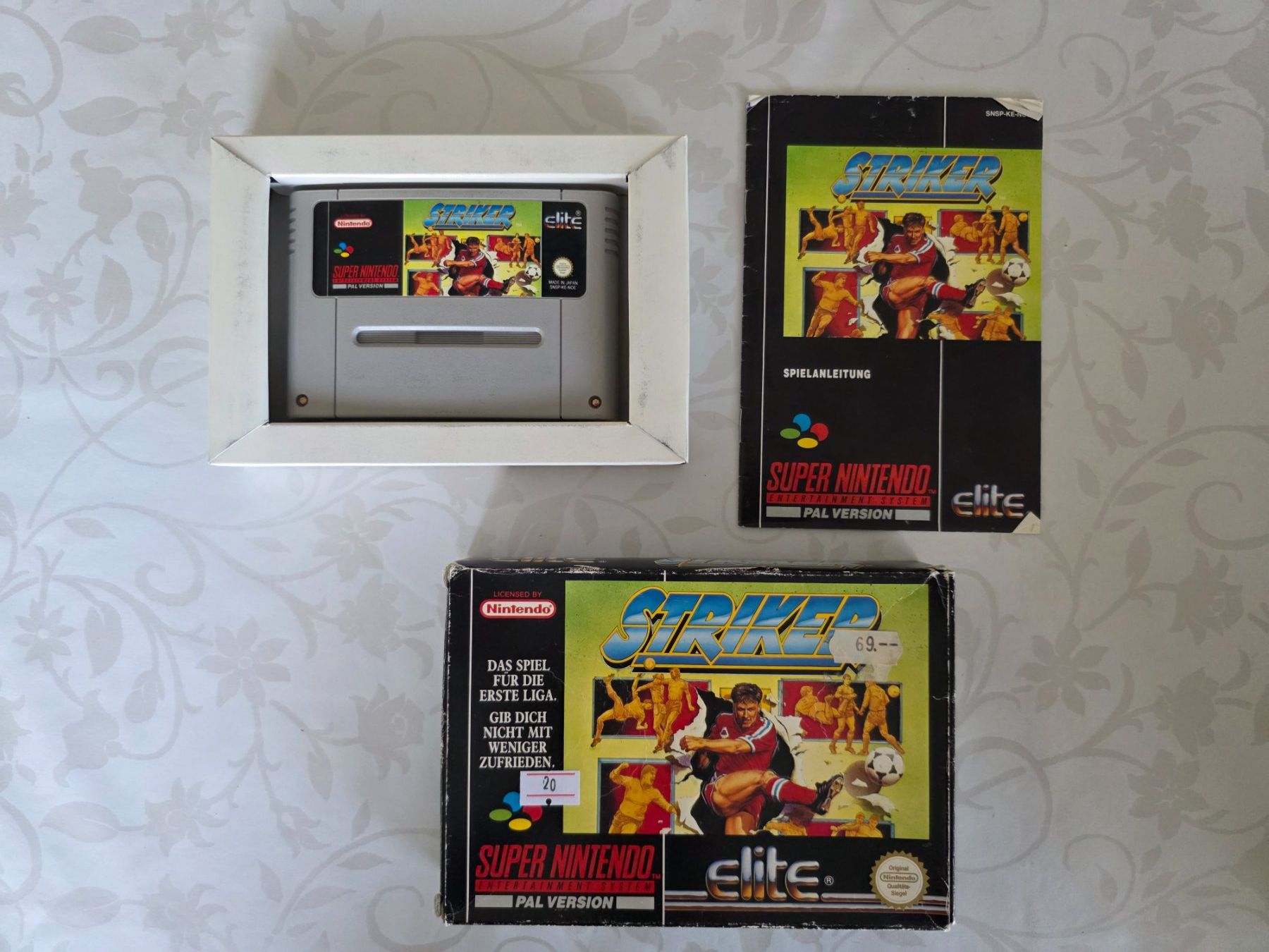 Nintendo Giochi: 3 Super Nintendo STRIKER jeu vidéo PAL version boite notice – Usato da Genève venduto da luc_qhh2 1