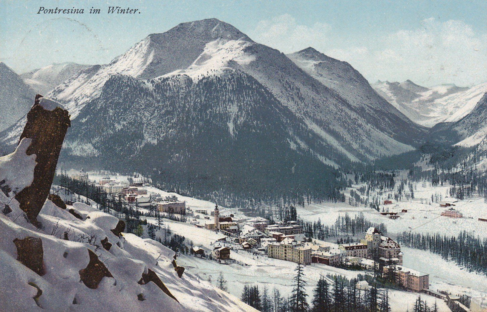 Cartoline postali: AK - Pontresina - gel. 26.6.1917 – Usato da Fribourg venduto da schnalla92