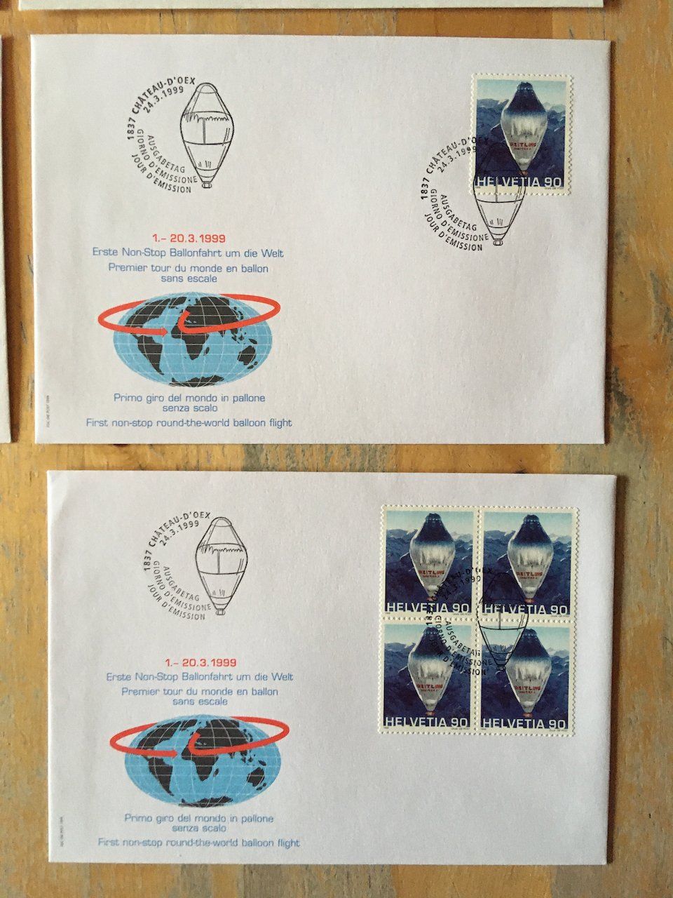 Tutti i francobolli: 9 Flugbriefe Schweiz 1969-99 – Usato da Nesslau venduto da andi_hon 4