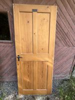 Antike Zimmertür Holz 4 Kassetten gebrauchter Zustand
