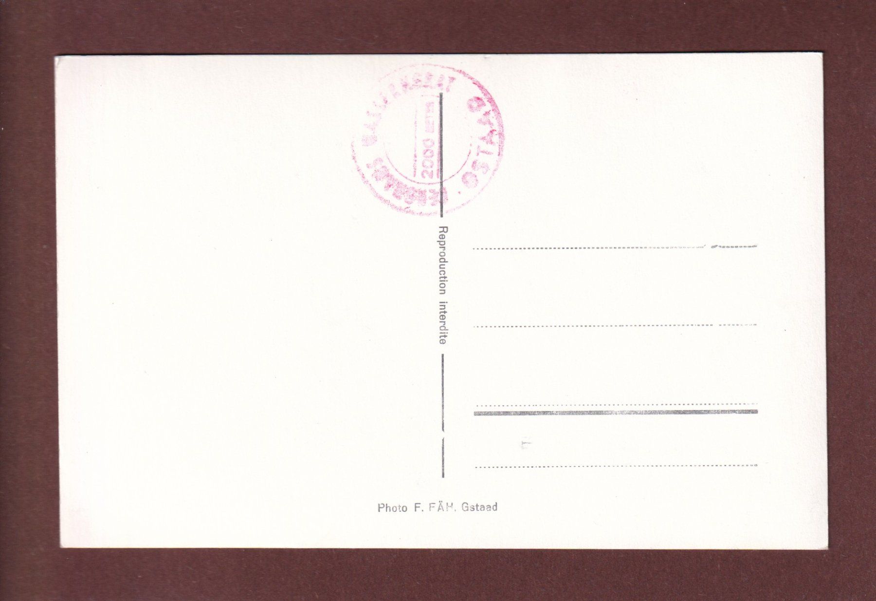 Cartoline postali: GSTAAD - Restaurant Wasserngrat – Usato da Pully venduto da nicecards-shop 1