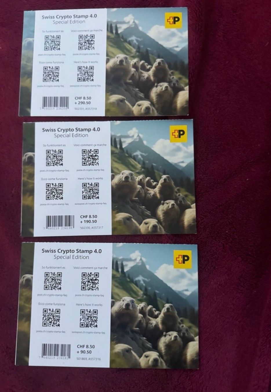 Tutti i francobolli: Swiss Crypto Stamp Special Edition – Nuovo e nell'imballaggio originale da Quartino venduto da sas_6hmm