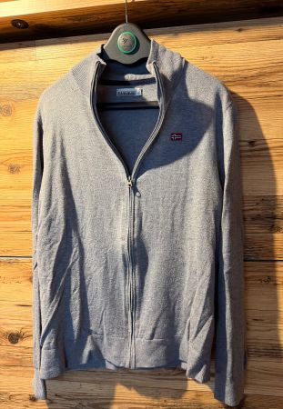NAPAPIJRI Strickjacke, Gr XL, Grau