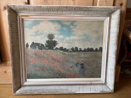 Mohnfeld Gemälde, Aquarell, Kopie Monet