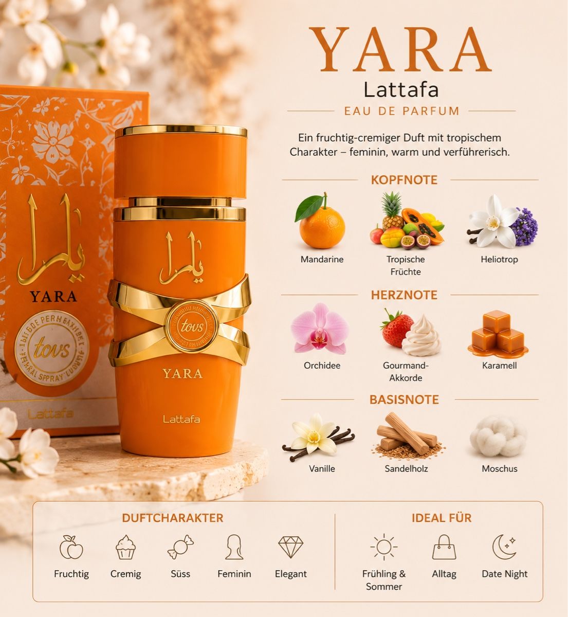 Lattafa Parfums & Eau de Toilette: Lattafa Yara Eau de Parfum 100 ml | Nur getestet  – Neuf (Voir description) à Würenlos par cessna95