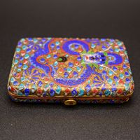 Antikes chinesisches Cloisonné-Zigarettenetui Drachenmotiv