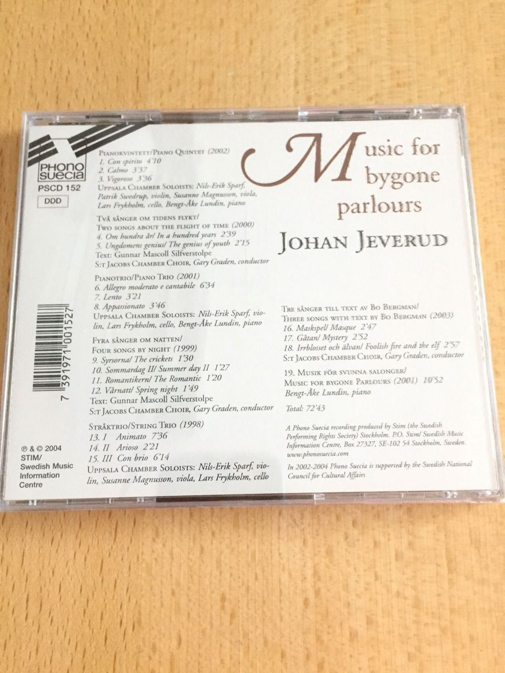 CD: Jeverud Johan - Music for bygone parlour – Nuovo e nell'imballaggio originale da Rüti ZH venduto da alumedien 1