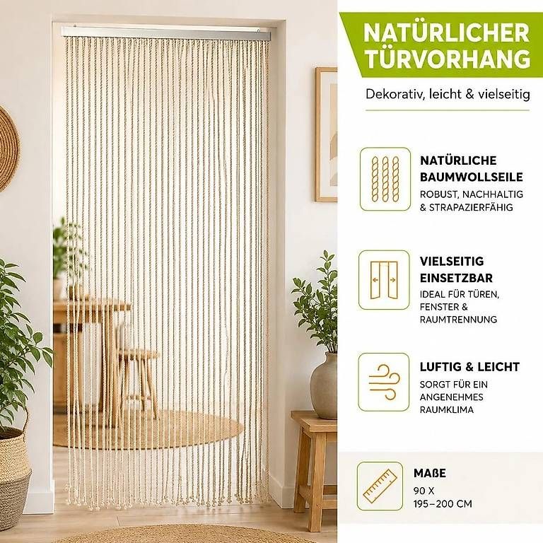 Vorhänge: Maritimer Türvorhang  dekorativ & insektenabweisend – Neu und originalverpackt aus Thierachern von centovalente 1