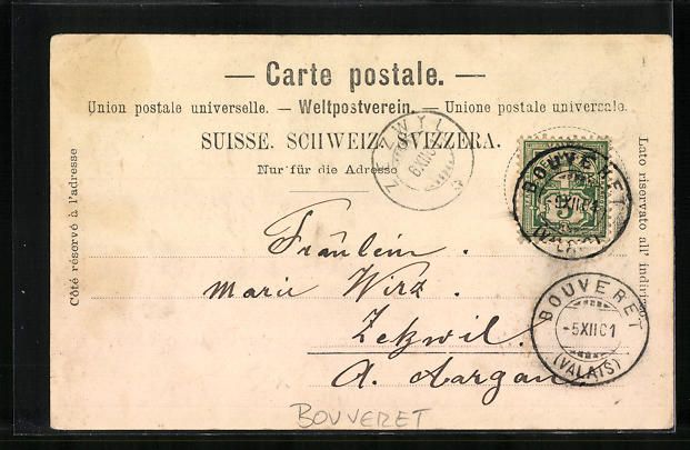 Cartes postales: AK Bouveret, Chalet des Cretes, 1901 – D'occasion à Berlin par bartko-reher 1