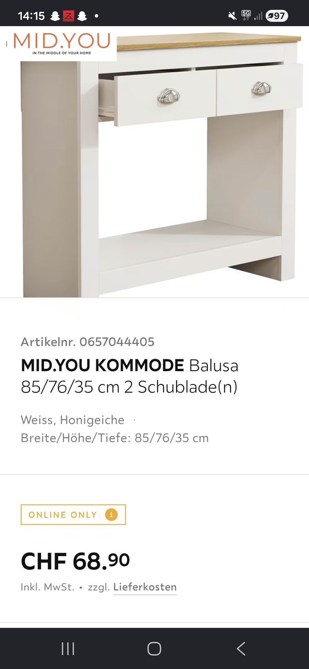 Kommoden: Kommode weiss – Neu (gemäss Beschreibung) aus Baden von sop_wk7m 4