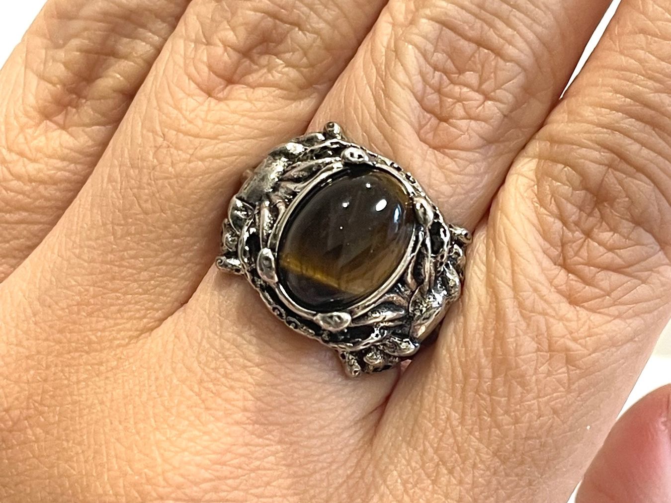 Ringe: Tigerauge-Ring im Vintage-Stil – Neu und originalverpackt aus Schiers von sisikristall