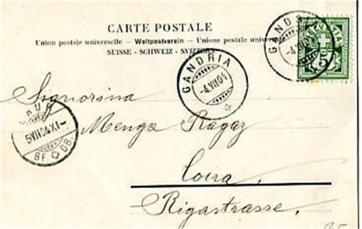 Cartoline postali: Gandria – Usato da Ottikon b.Kemptth. venduto da Neptun1974 1