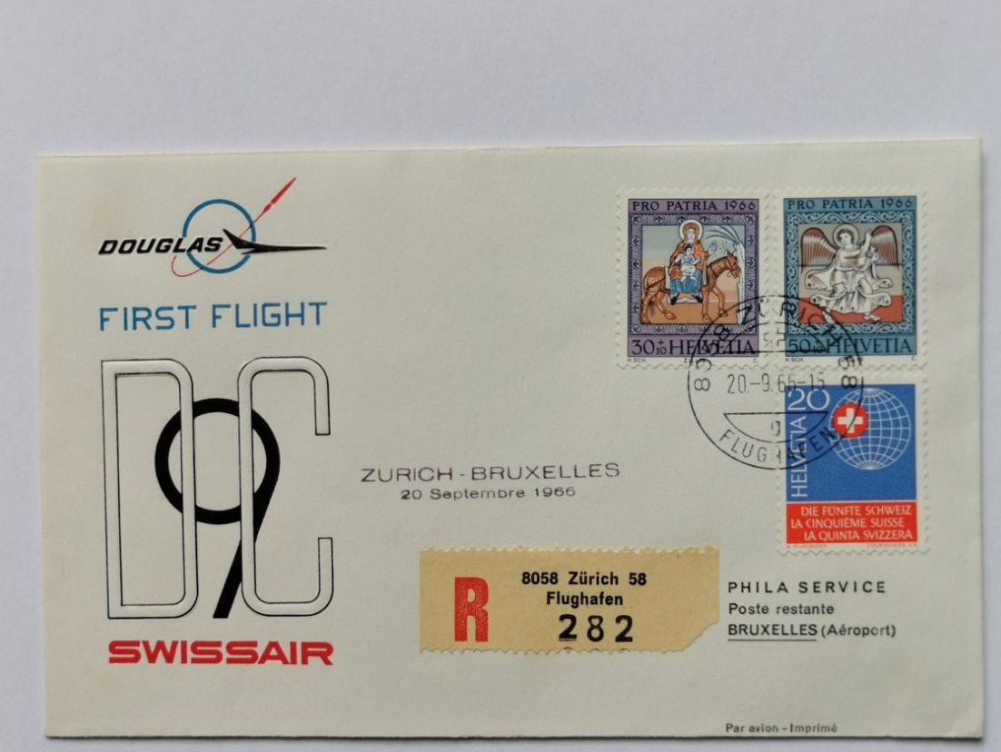 Alle Briefmarken: Flugbrief 1966 – Neu (gemäss Beschreibung) aus Aadorf von Chnorli-Furz