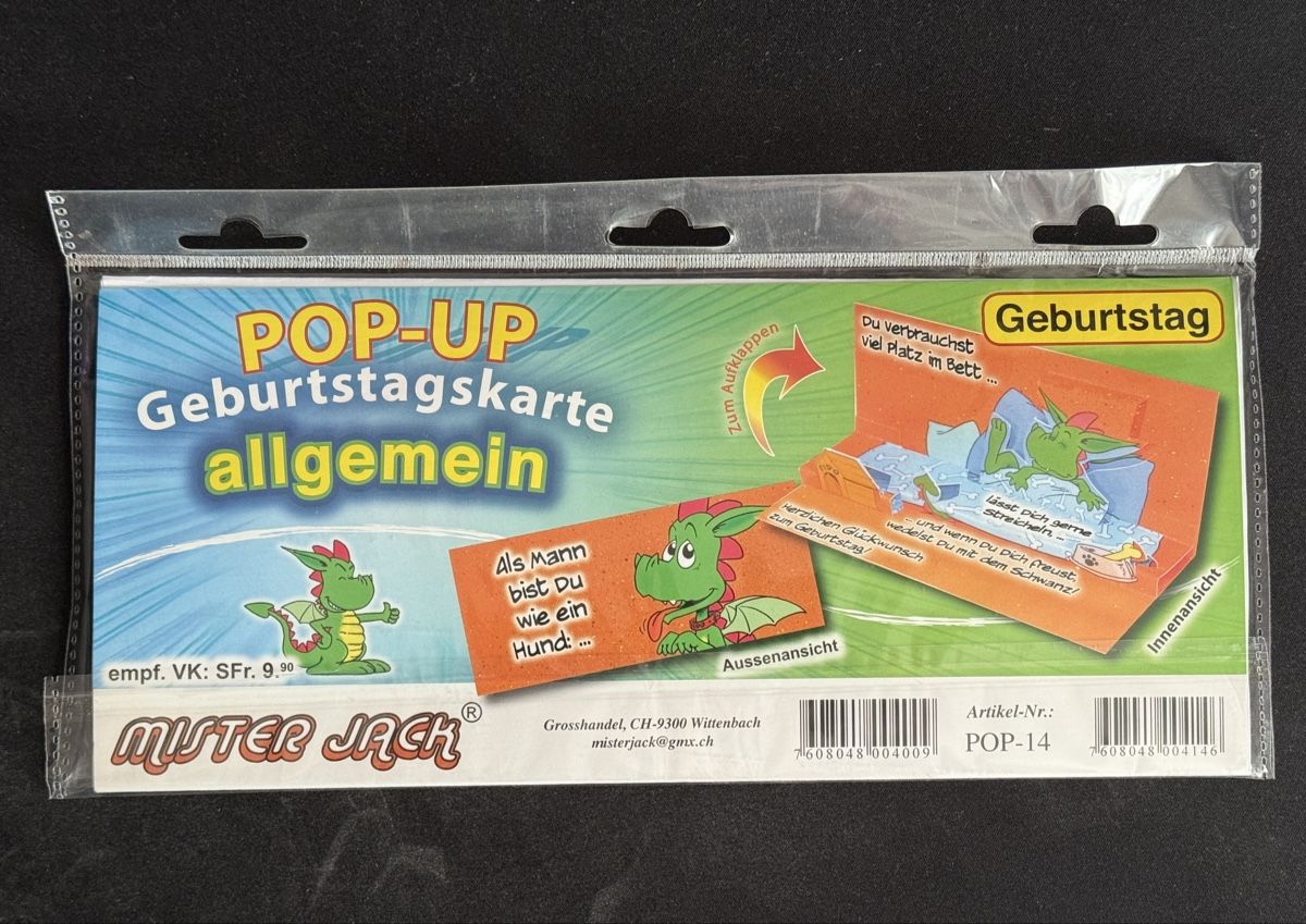 Karten: Geburtstag Karte – Neu und originalverpackt aus Goldach von igwhitestar 1