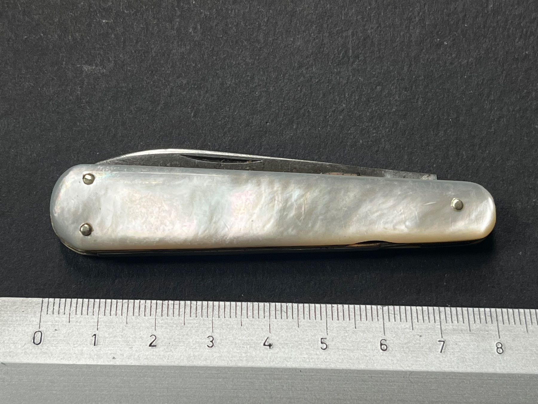 Coltelli tascabile: Altes Perlmutt Sackmesser 78 mm - selten – Usato da Zürich venduto da FV.vintage 2