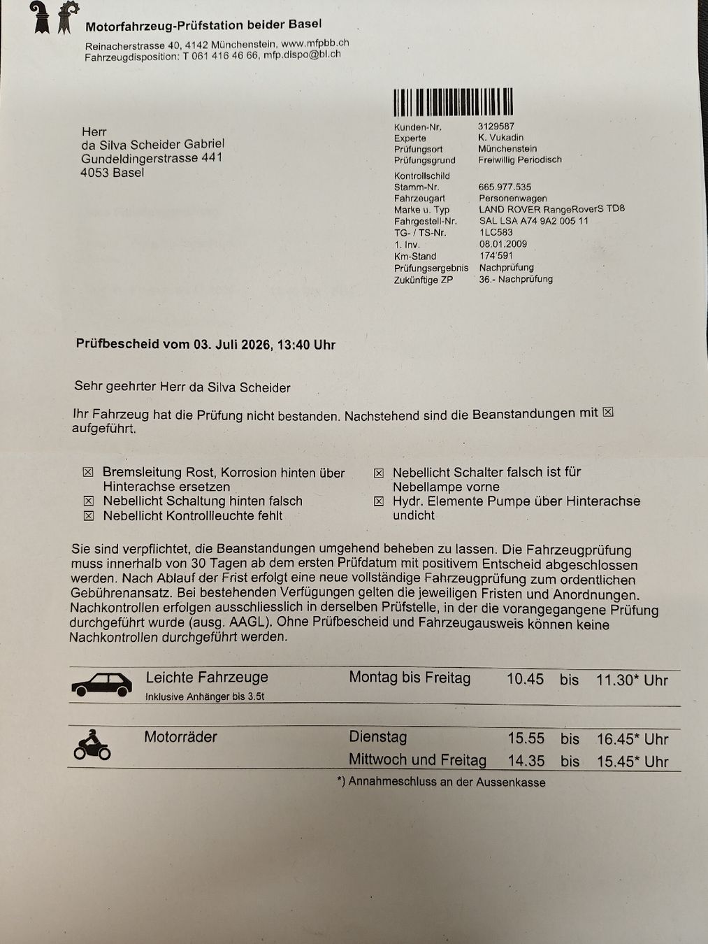 Land Rover Autos: Range Rover Sport 3.6 tdv8 – Gebraucht aus Birsfelden von Konstantin.4127 7