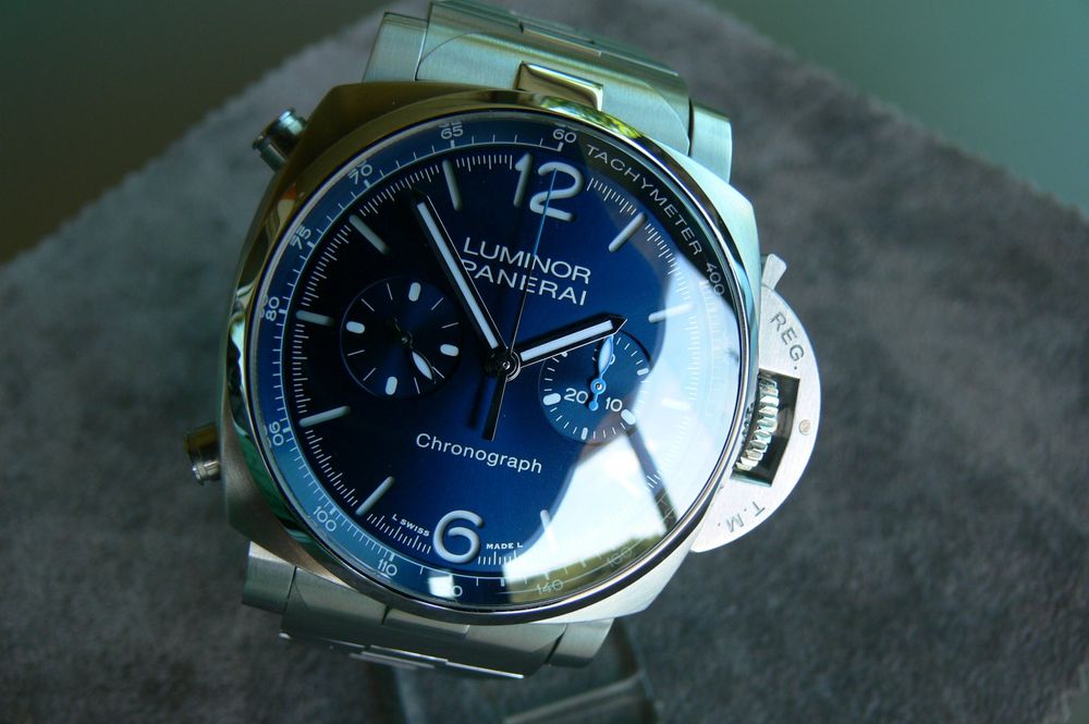 Panerai Chronograph PAM 01110 blue Kaufen auf Ricardo