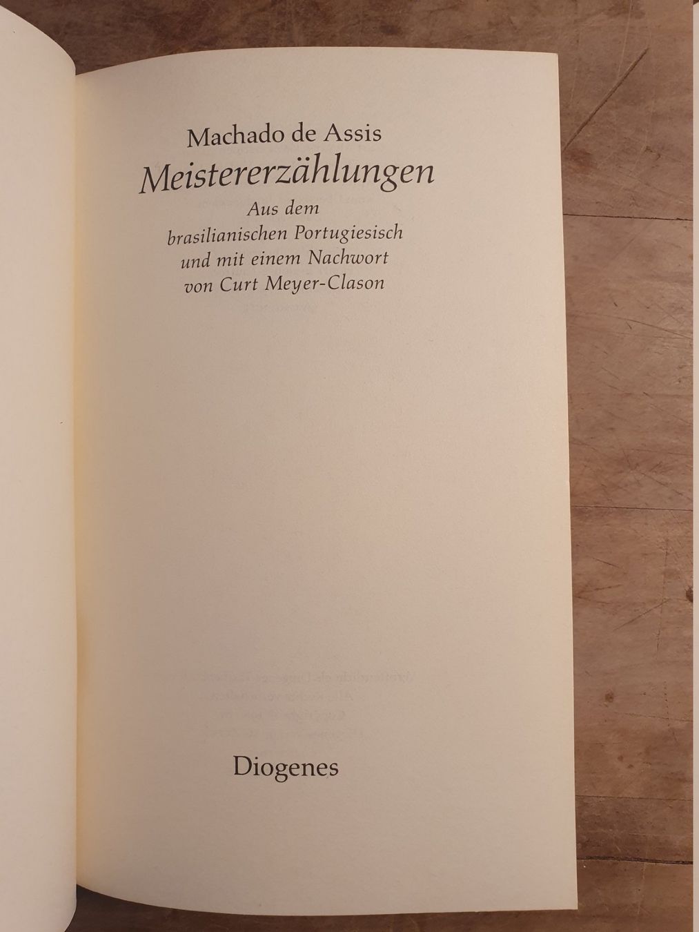 Libri: Meistererzählungen Machado de Assis Diogenes – Usato da Zürich venduto da loosebone 1