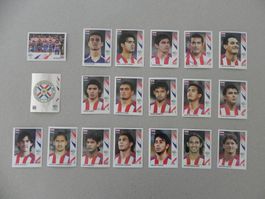 Panini Fussball WM 2006 Fehlliste Paraguay 112- 130 Komplett