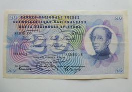 Schweiz ++ 20 Franken 1954, Serie 1 U