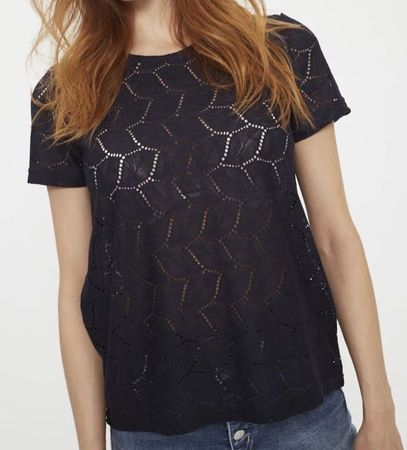 T-Shirt Spitze blau S/36 NEU