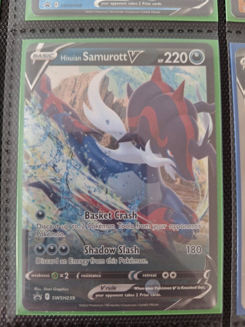 Pokémon Carte collezionabili: Hisuian Samurott V – Usato da Altstätten SG venduto da GGsGameshop