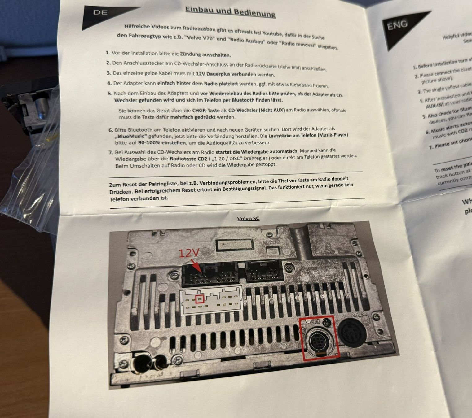 Sanyo Radios: VOLVO AUTORADIO SC-805 MIT CODE UND BLUETOOTH!! – D'occasion à Langnau i.E. par Rbigi 8