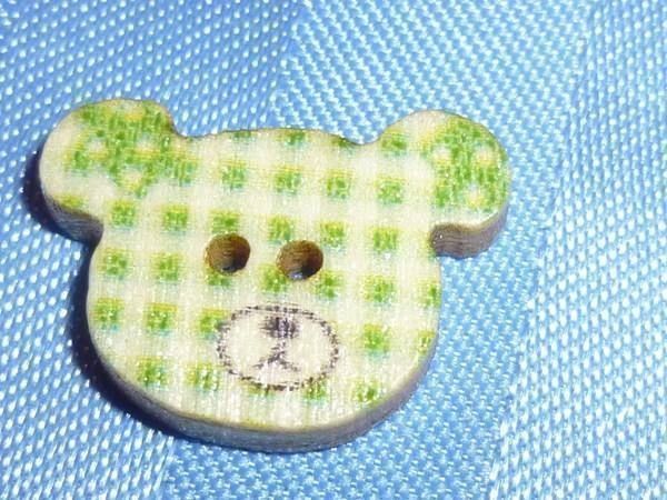 Bottoni: 40 Holzknöpfe Teddychöpfli bunt Kölsch – Nuovo (secondo la descrizione) da Hinwil venduto da Glasperlen 1