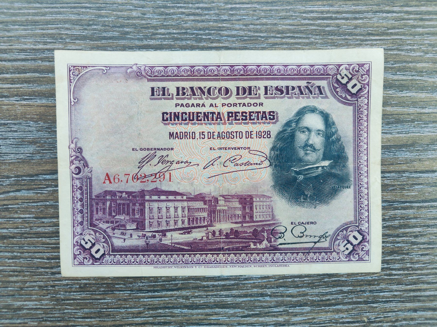 Banknoten: Spanien 50 Pesetas 1928 !!!!! – Gebraucht aus Flaach von Lonzo99