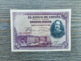 Spanien 50 Pesetas 1928 !!!!!