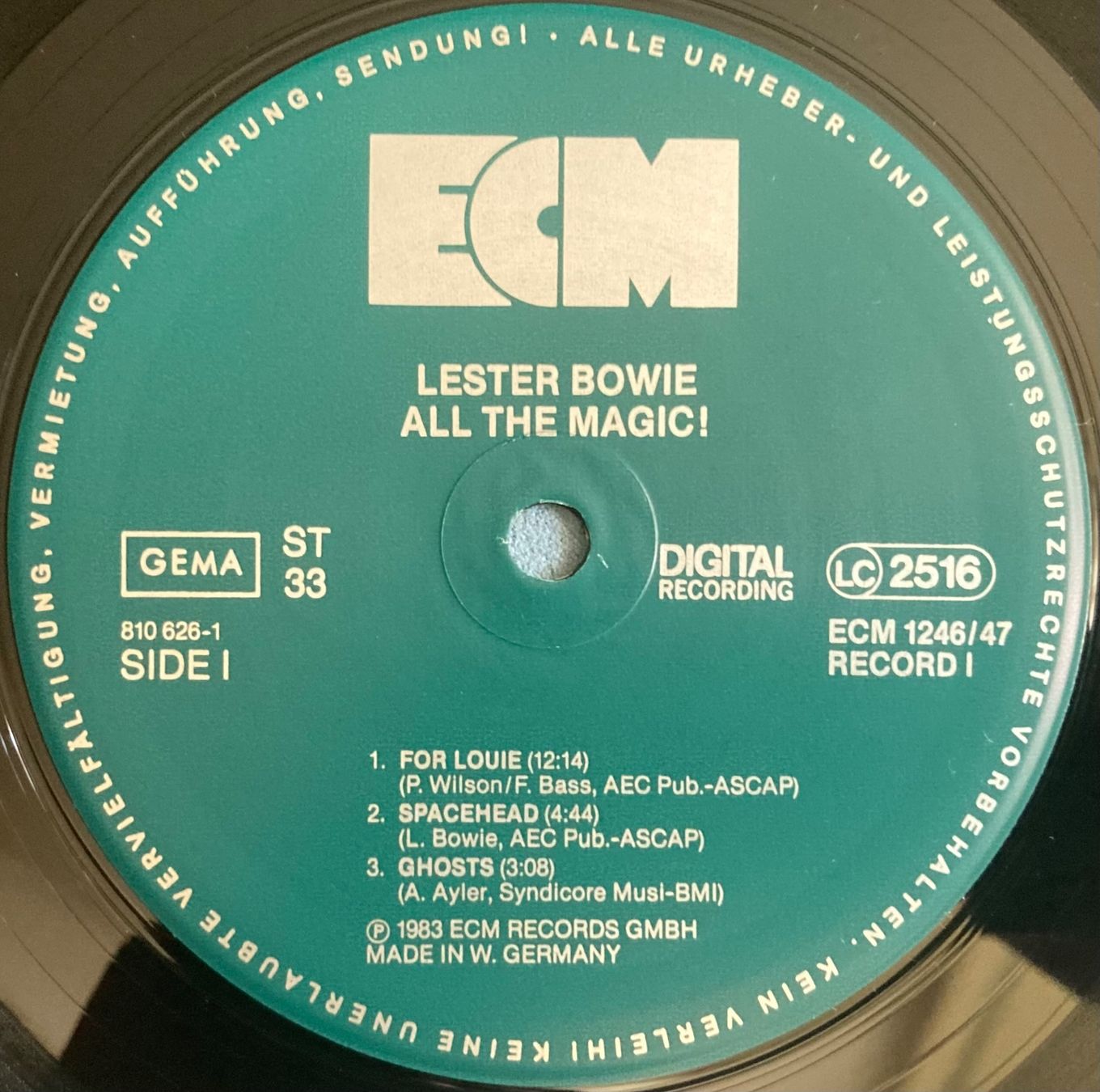 Dischi in vinile: LESTER BOWIE - ALL THE MAGIC! – Usato da Poliez-Pittet venduto da Newtown-Records 3