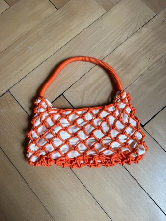 WEEKDAY - Crochet Bag orange klein