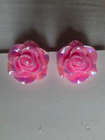 Rosen Ohrclips, Clip goldfarben Vintage Retro Stil Rose