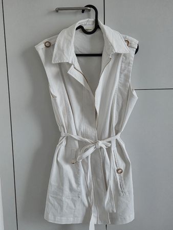 NIHAN Weste Weiss Gr. 38/40 Sommer-Mode Top Zustand