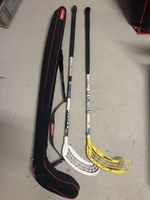 2 Unihockeystöcke mit Tasche gebrauchter Zustand