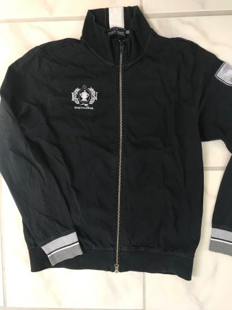 Etiqueta negra zip up, dunkelblau, XL
