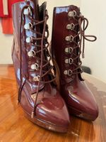 Stiefeletten Lackleder Bordeaux Grösse 36 neu