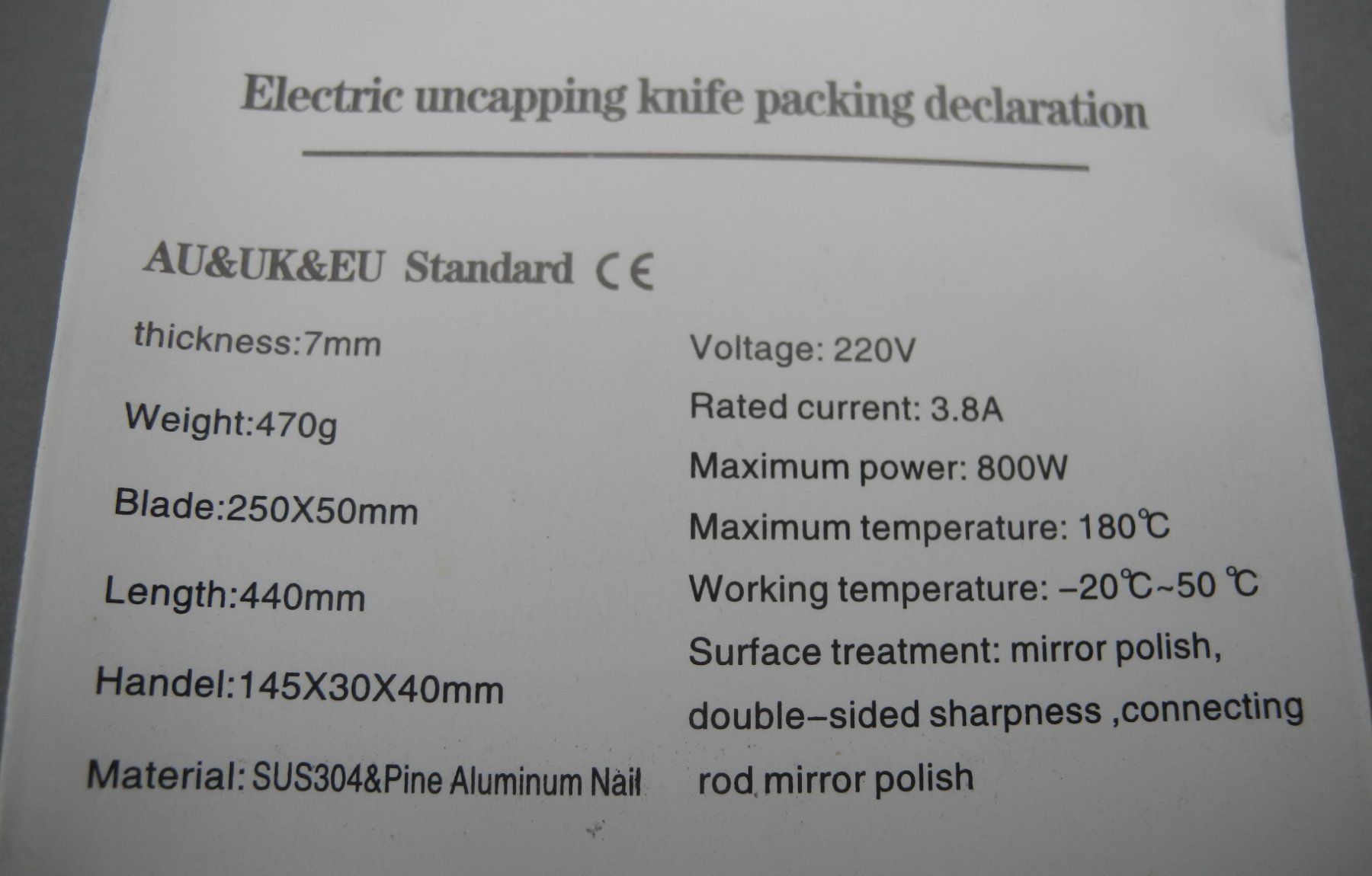Alveari: Elektrisches Honig-Entdeckelungsmesser – Nuovo e nell'imballaggio originale da Kottwil venduto da Crazyrolf 3