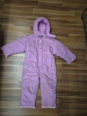 Schneeoverall gr 86 rosa mit Kapuze gebraucht B