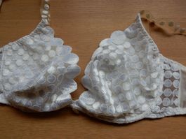 BH weiss mit Bügel und Spitze Grösse 75 C - BügelBH